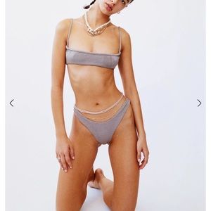 With Jean buttercup bikini set